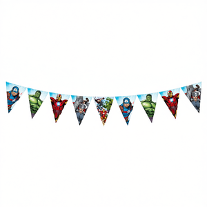 Guirnalda de Banderines de los Vengadores para Fiestas, 2.3M, Triangulares de Plástico, Decoraciones para Fiestas, Artículos de Cumpleaños Desechables - Product Image 4