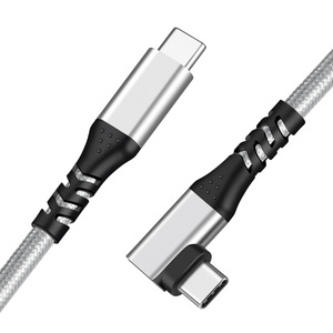 Long Kay Type <b>C</b> To <b>C</b> Data Cable 1m Nylon Braided 90 Degree Angle Fast <b>Charging</b> For Android Phones - Product Image 3