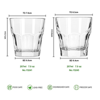 Logo imprimé tasses à expresso durables 7oz tasses à café en verre trempé à fond lourd pour Latte Cappuccino verre à boire cristal clair