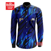 Maillot de sublimation personnalisé pour le dart avec tissu respirant à séchage rapide, impression couleur intégrale, logo d'équipe, nom personnalisé pour les joueurs