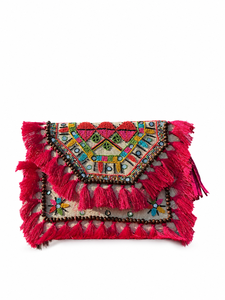 Wholesale Handmade <b>Tassel</b> Beaded Shoulder Bag Women Boho Designer Fashion Handbag OEM ODM Manufacturer - Product Image 1