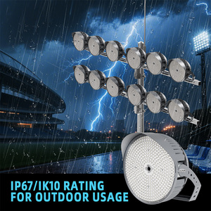 Projecteurs LED pour stades sportifs en alliage d'aluminium étanches IP67 850W/1050W/1250W/1550W avec télécommande, garantie 5 ans, faisceau 3000K-6500K - Product Image 2