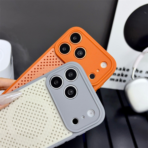 เคสแม่เหล็กแบบตาข่ายระบายความร้อนสำหรับ iPhone 18 17 16 15 14 Plus 13 Pro Max  วัสดุ PC แข็ง ป้องกันแรงกระแทก - Product Image 4