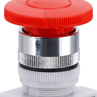 Bouton poussoir champignon rouge 22mm LAY37 PBC Y090 Bouton d'arrêt d'urgence autobloquant