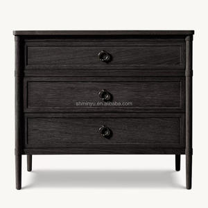 <span class=keywords><strong>MYHOME</strong></span> Comodino Contemporaneo in Stile Francese con 3 Cassetti, Alta Qualità in Legno di Quercia Massello, Arredamento per Camera da Letto - Product Image 6