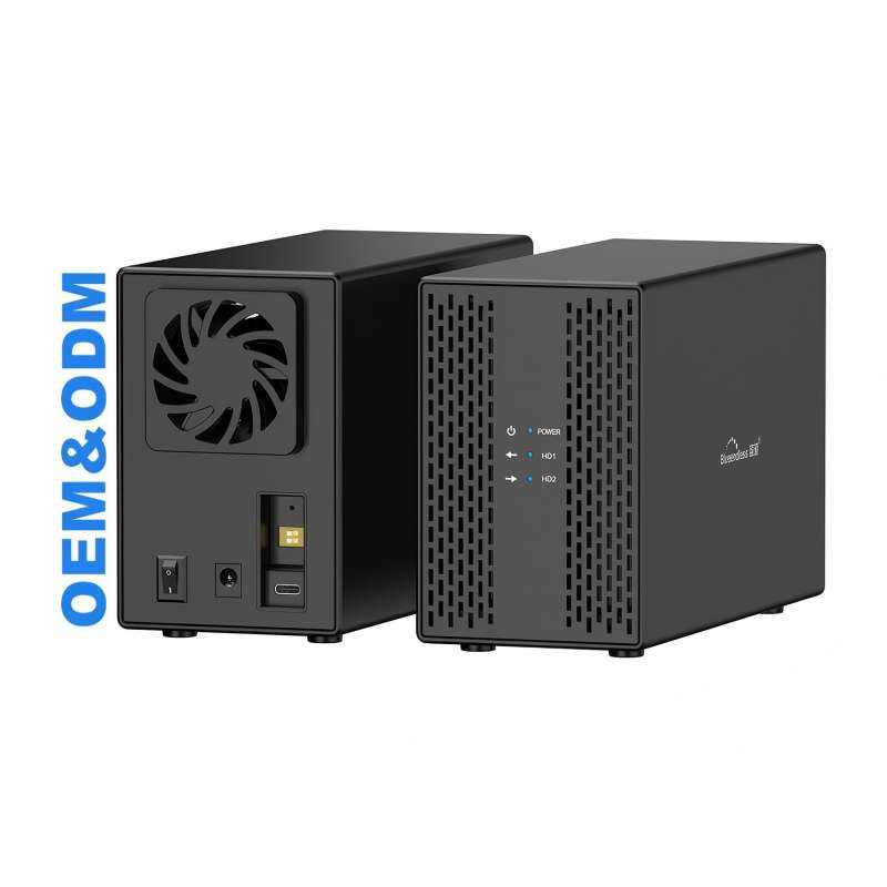 External Hard Drive Enclosure Bay HDD Enclosure USB C SATA HDD  Enclosure RAID JBOD PM for SATA HDD/SSD