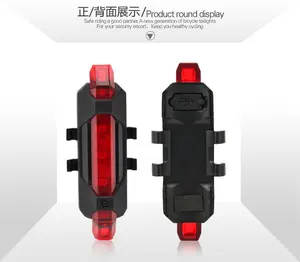 Riderace Đèn không thấm nước phía sau đuôi đèn LED USB có thể sạc lại núi đi xe đạp ánh sáng đèn hậu an toàn cảnh báo đèn 3 màu