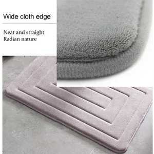 Alfombra de Baño de Espuma Viscoelástica (CHAKME) de 1.7 cm, 3 Capas, Diseño de Círculos y Rectángulos Encajados, Absorbente de Agua - Product Image 4