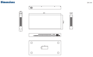 Advantech EKI 2428G 4CI 19 pollici montaggio su rack 24GE + 4GE porta Combo Switch Ethernet rete industriale non gestita - Product Image 4