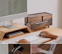 Boîte de rangement élégante en bois pour câbles, organisateur de fils OEM, cache-câbles de table, boîte de rangement pour fils pour la maison et le bureau