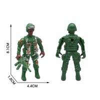 Modèle de soldat en plastique avec pistolet, sculpture, figurine, jouet pour enfants