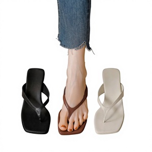 Sandalias de Tacón Alto y Punta Cuadrada, Diseño Moderno Verano 2026, Tacón Bajo, Parte Superior de Microfibra, Suela de Goma - Product Image 4