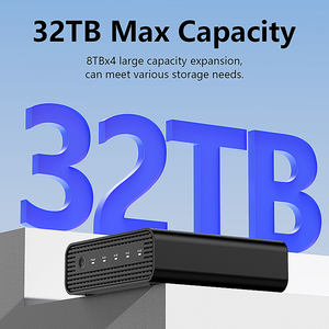 Carcasa USB-C de 4 Bahías para SSD M.2 NVME, PM/<span class=keywords><strong>JBOD</strong></span>/RAID 0/RAID 1/RAID 5, Aluminio con Logotipo Personalizado OEM y Puerto USB4 - Product Image 4