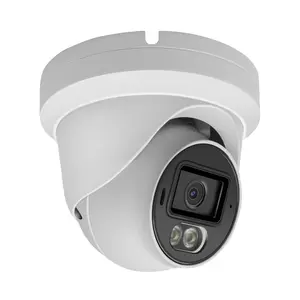 Penjualan laris Kamera CCTV 4MP tahan air IP66 IR kubah tetap pintar Dual light IP POE jaringan kamera visi malam