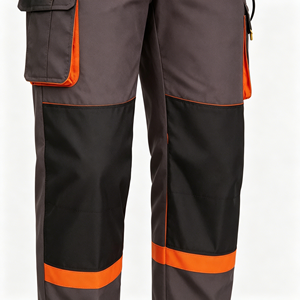 Customizable High Visibility Safety Workwear Set for Men, Including Reflective Jacket and Trousers - Product Image 5