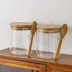 Juego de Especias de Lujo Personalizado Clásico de 450 ml, Botellas y Frascos de Vidrio Rectangulares Ecológicos con Tapas para Almacenamiento en Restaurantes - Product Image 2