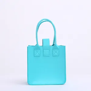 Customized Logo Felt Handbag Fashion Women Bag Eco Friendly Shopping Tote Bag Simple Elegant Gift Bag