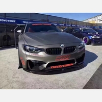 Runde en Fiber de carbone pour BMW M3 F80 M4 F82 mise à niveau PSM Style Kit de carrosserie avant lèvre arrière diffuseur jupes latérales becquet de haute qualité