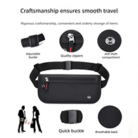 Nouvelle sacoche de ceinture imperméable et antivol avec protection RFID, pochette pour pièces de monnaie et cartes pour les voyages et les sports de plein air