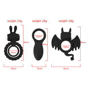 뜨거운 판매 토끼 진동 반지 남성 페니스 반지 사정 지연 남자를위한 섹스 토이 - Product Image 3