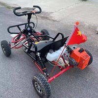Go Kart Todoterreno Popular de Gasolina de 90cc con Tracción en las Cuatro Ruedas para Adultos y Niños, Alta Velocidad de 55km/h, Uso en Playa y Todo Terreno