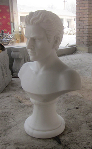 Statue de figures grandeur nature sculptée à la main personnalisée Sculpture sur <span class=keywords><strong>pierre</strong></span> naturelle <span class=keywords><strong>Buste</strong></span> en marbre blanc - Product Image 2