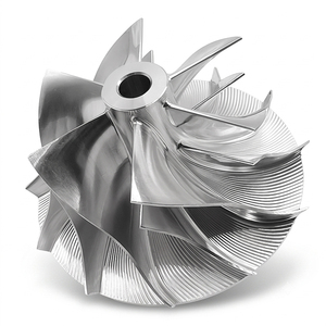 Rueda de Compresor Turbo de Aluminio Billet Fresada por CNC de 6+6 Aspas 52.56/68.1mm, Piezas de Reparación para Turbocompresor - Product Image 1