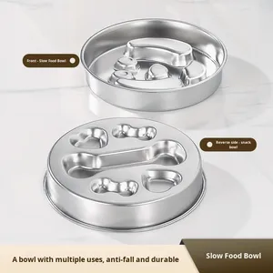 Comedero y Dispensador de Snacks 2 en 1 Reversible de Acero Inoxidable para <span class=keywords><strong>Perros</strong></span>, Antideslizante, Anti-Asfixia, Gran Capacidad para <span class=keywords><strong>Perros</strong></span> Pequeños y Medianos - Product Image 3