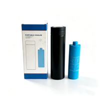 Botol Pendingin Insulin Portabel 500ml dengan Layar Temperatur Real-Time, Cangkir Pendingin Mini untuk Mobil, untuk Mendinginkan Obat
