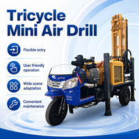 Pompe de forage de puits d'eau portable diesel Feiyang, moteur monté sur tricycle mobile, diamètre de forage 140-254 mm, profondeur max. 300 m