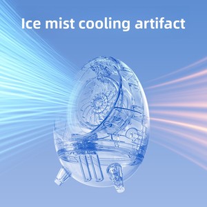 Wholesale Rocket-Shaped Mini Rechargeable USB Home Desktop Dual Spray Air Cooler Misting <b>Fan</b> Water Smart - Product Image 5