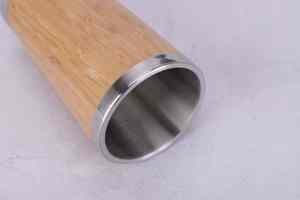 Fournisseur Direct du Fabricant - Nouveaux Gobelets en Acier Inoxydable et Bambou Portables, Étanches, Écologiques, Design Moderne, pour la Maison et le Bureau - Product Image 4