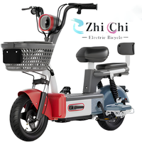 Nouveau vélo électrique urbain 48V pas cher, kit 2 roues, moteur sans balais 350W, 3 vitesses, batterie au plomb-acide/lithium