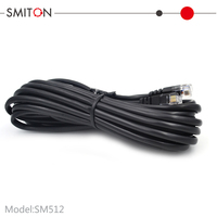 Câble téléphonique RJ9 4P4C intérieur en cuivre, mâle-mâle, droit, rond