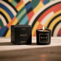 Boîte d'emballage de bougie en carton recyclable avec logo personnalisé étanche avec stratification mate et tache UV pour les notes de parfum