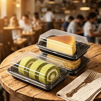 Conteneur à salade, pâtisserie et bonbons en plastique PET transparent, petit, rectangulaire, personnalisable, modèle Guangdong Z2538, vente en gros