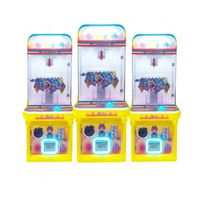 Mini machine à griffes jaune pour pièces de monnaie, cadeau pour enfants, machine de jeu et de divertissement, machine à pinces pour cartes et jouets