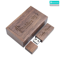 Clé USB en bois avec boîte clé USB U disque cadeau Logo personnalisé clé USB en bois vente en gros