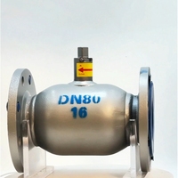 Válvula de Bola Manual con Brida de Acero Inoxidable PN16 PN25 2PC OEM con Sellado Flotante de PTFE 300psi para Tuberías de Agua