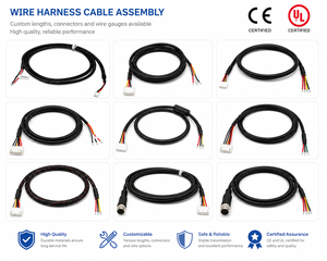 Kabel Data PBT 4 Inti 120W Kustom dengan Konektor Adaptor Wiring Harness untuk Sistem Kontrol Komputer/Motor Industri - Product Image 1