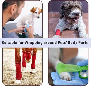 SJ ferme Animal <span class=keywords><strong>cheval</strong></span> jambe enveloppes Non-tissé médical bande de premiers soins pansements adhésifs pour chien de compagnie chat cheville entorses - Product Image 5