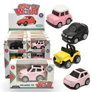 24-pack 1/64 Vintage Collectable Truck Classic Mini Slide Pullback Alloy Metal Car Model Kids Die Cast Toy