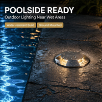 Lumière LED encastrée extérieure étanche IP68 IK08 12W AC85-265V DC24V avec verre trempé de 8 mm pour allée, trottoir et éclairage ponctuel extérieur