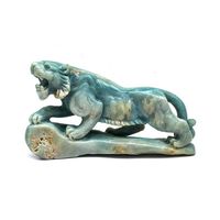 Sculpture en cristal naturel fait à la main, Calcite des caraïbes, tigre, artisanat populaire, animaux pour décoration et vente en gros