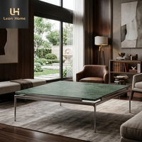 Table basse en verre marbré de style nordique, table à café moderne, simple, pour salon et salle à manger