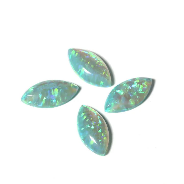 2x3-4x8mm synthetic marquise shaped Opal stud earrings pendant matching stones for jewelry setting