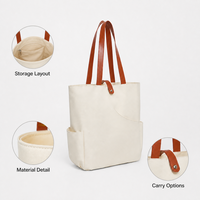 Sac à raquettes de pickleball en toile pour enfants, sac à bandoulière multi-poches et sac à dos pour le rangement des raquettes