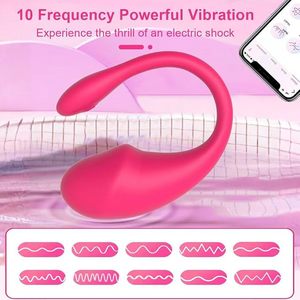 APP remote control <b>wearable</b> G-spot clitoral stimulation <b>vibrator</b> with 10 frequencies, female intimate massager wholesale. - Product Image 4