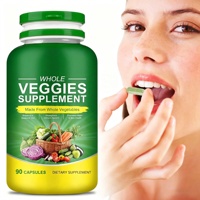 Suplemento de Vegetales Enteros de Marca Privada OEM, 90 Cápsulas Vegetales para una Salud Intestinal e Inmunológica Equilibrada, Multivitamínico a Base de Plantas
