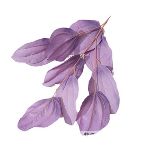 Décoration de mariage en soie violette, feuillage artificiel, artisanat ingénieux, accessoires d'extérieur imperméables, décoration intérieure - Product Image 5